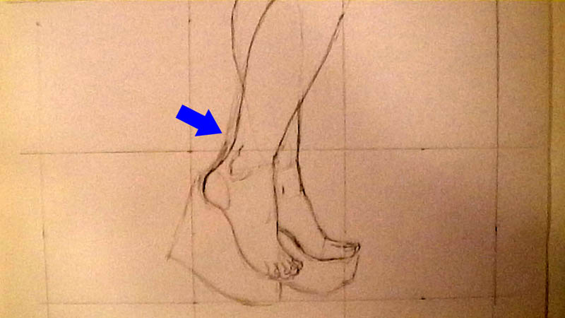 04 drawing wedge high heels legs