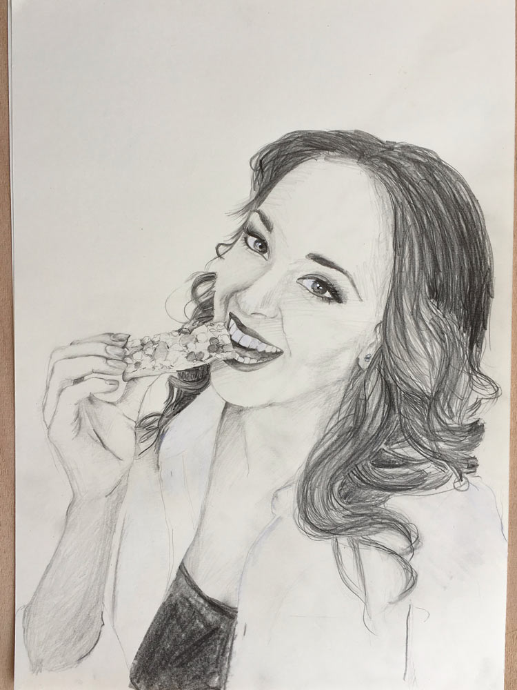 how to draw a lady eating a breakfast bar let s draw people